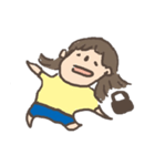yellow clothes girl（個別スタンプ：25）