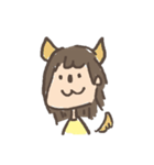 yellow clothes girl（個別スタンプ：26）