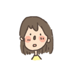 yellow clothes girl（個別スタンプ：27）