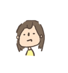 yellow clothes girl（個別スタンプ：30）