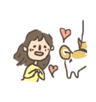 yellow clothes girl（個別スタンプ：31）