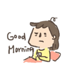 yellow clothes girl（個別スタンプ：32）
