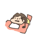 yellow clothes girl（個別スタンプ：34）