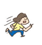 yellow clothes girl（個別スタンプ：36）