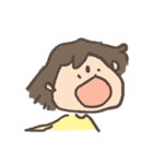 yellow clothes girl（個別スタンプ：37）