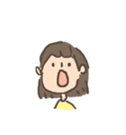 yellow clothes girl（個別スタンプ：39）