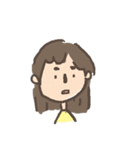 yellow clothes girl（個別スタンプ：40）