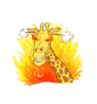Jinjin Happy Giraffe（個別スタンプ：12）