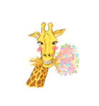 Jinjin Happy Giraffe（個別スタンプ：14）