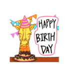 Jinjin Happy Giraffe（個別スタンプ：36）