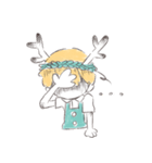 a boy with antlers（個別スタンプ：1）
