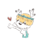 a boy with antlers（個別スタンプ：2）