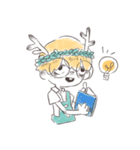 a boy with antlers（個別スタンプ：4）