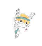 a boy with antlers（個別スタンプ：6）