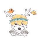 a boy with antlers（個別スタンプ：7）