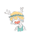 a boy with antlers（個別スタンプ：8）