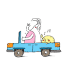 Rabbit and the moon（個別スタンプ：1）