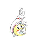 Rabbit and the moon（個別スタンプ：4）