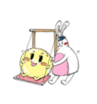 Rabbit and the moon（個別スタンプ：5）
