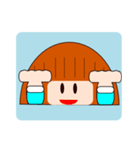 落ち着き女子まる子（個別スタンプ：3）