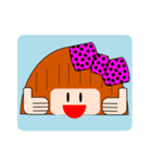 落ち着き女子まる子（個別スタンプ：10）