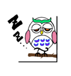 カラフルフクロウ（個別スタンプ：7）