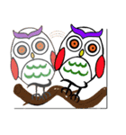 カラフルフクロウ（個別スタンプ：13）
