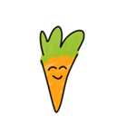 Funny Carrot face - smiley love emoji（個別スタンプ：1）