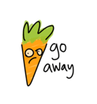 Funny Carrot face - smiley love emoji（個別スタンプ：3）