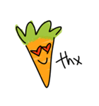 Funny Carrot face - smiley love emoji（個別スタンプ：5）