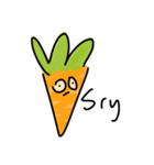 Funny Carrot face - smiley love emoji（個別スタンプ：6）