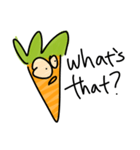 Funny Carrot face - smiley love emoji（個別スタンプ：7）