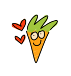 Funny Carrot face - smiley love emoji（個別スタンプ：8）