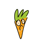 Funny Carrot face - smiley love emoji（個別スタンプ：9）