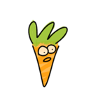 Funny Carrot face - smiley love emoji（個別スタンプ：11）