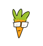 Funny Carrot face - smiley love emoji（個別スタンプ：14）