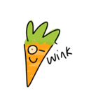 Funny Carrot face - smiley love emoji（個別スタンプ：15）