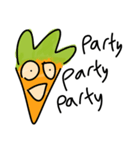 Funny Carrot face - smiley love emoji（個別スタンプ：16）