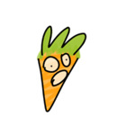 Funny Carrot face - smiley love emoji（個別スタンプ：17）