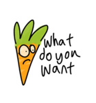 Funny Carrot face - smiley love emoji（個別スタンプ：18）