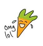 Funny Carrot face - smiley love emoji（個別スタンプ：20）