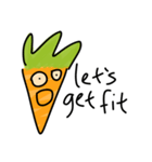 Funny Carrot face - smiley love emoji（個別スタンプ：22）