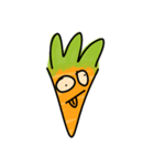 Funny Carrot face - smiley love emoji（個別スタンプ：24）