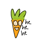 Funny Carrot face - smiley love emoji（個別スタンプ：25）