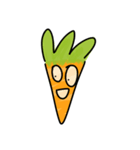 Funny Carrot face - smiley love emoji（個別スタンプ：26）