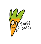 Funny Carrot face - smiley love emoji（個別スタンプ：31）