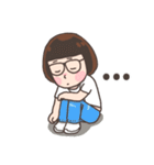 The dot girl sticker（個別スタンプ：6）