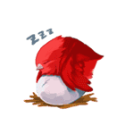 fluffy birb fam（個別スタンプ：4）