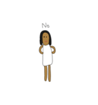 Woman in white（個別スタンプ：9）