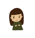 Round face girls' collection New（個別スタンプ：4）